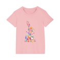 thumbnail image 3 of Aloohaidyvio Church Easter Clothes for Girls Girls Matching Easter Shirts , Bunny-Themed Short Sleeve Tees for Kids, Soft Crewneck Design 3 Years, 3 of 4