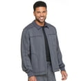 thumbnail image 4 of Dickies Advance Medical Scrubs Warm Up Jacket for Men Zip Front Moto DK315, M, Pewter Twist, 4 of 7