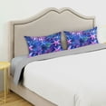 thumbnail image 3 of Yayeee Pillowcase King Size Set of 2 Satin Wrinkle Resistant Envelope Pillow Case, Neon Pink Starfish, 3 of 8