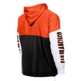 thumbnail image 3 of Men's-New Era  Black/Orange San Francisco Giants Color Block Full-Zip Hoodie Windbreaker, 3 of 5
