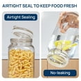 thumbnail image 3 of Vtopmart 3 PCS Airtight Glass Jars with Lids, 3 PCS Food Storage Canister, Square Mason Jar Containers, 78oz*1+50oz*2, 3 of 7