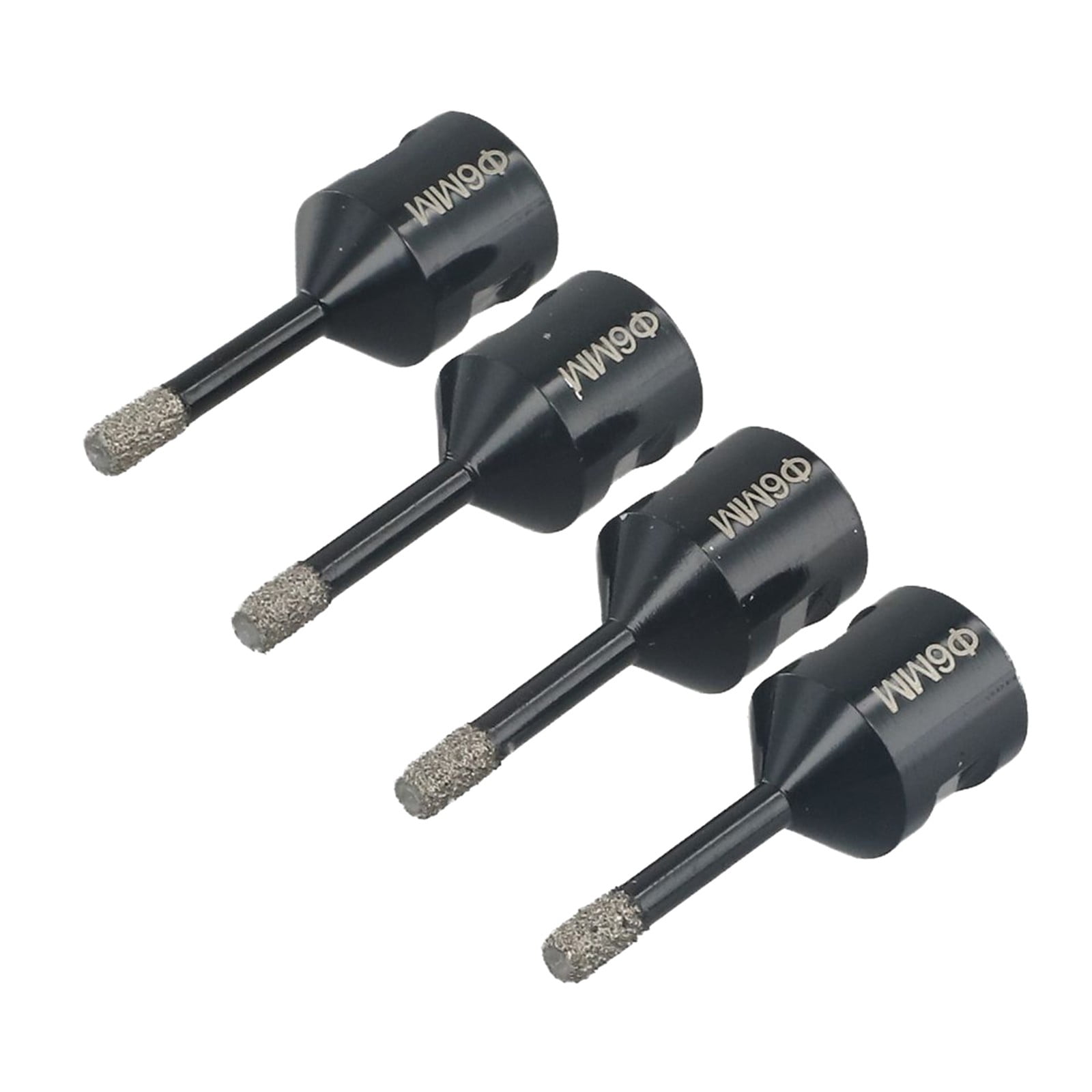 4PC 6mm Hole Opener Drill Bit Set for M14 Angle Grinder - Tile, Marble, Concrete