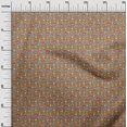 thumbnail image 3 of oneOone Georgette Viscose Brown Fabric Floral Craft Projects Decor Fabric Printed By The Yard 42 Inch Wide, 3 of 5