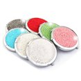 thumbnail image 4 of EeaseCA Rhinestone Folding Mirror Portable Cosmetic Mirror Round Makeup Mirror Looking Glass Pink, 4 of 7