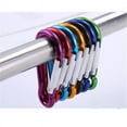 thumbnail image 3 of LNGOOR 10X Multicolor Carabiners  Camping Spring Snap Clip Key Hooks and Keyrings  Aluminum, 3 of 3