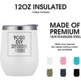 thumbnail image 2 of Personalized Custom Tumbler 12oz Stainless Steel Coffee Mug Cup with Lid & Straw Double Wall Insulated Tumbler with Colorful Text Logo Photo, 2 of 5