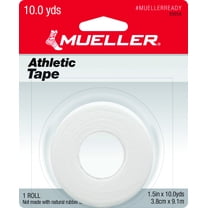 Mueller Athletic Tape, White, 1.5" x 10 yd, Single Roll