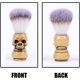 thumbnail image 3 of Brocha de afeitar con mango de cabeza de calavera (negra), brocha de afeitar para barbería, herramientas de belleza para hombres, cuidado facial diario para hombres, 3 of 5