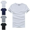 thumbnail image 2 of CENL Mens Cotton Solid Color T shirt O-Neck Short Sleeve High Quality Summer Tops, 2 of 5