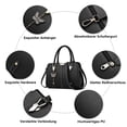 thumbnail image 2 of Bolso de mano para mujer, bolso de mano de piel sintética, bolso cruzado, bolso de hombro, bolsos con asa impermeable para viajes, compras y trabajo, 2 of 5