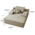 thumbnail image 3 of Leumius Oversized Chaise Lounge Chair Indoor Furniture, No Assembly Required, Plush Corduroy Upholstered Sofa Bed Cozy Sleeper Couch for Living Room, Bedroom, Camel, 3 of 8