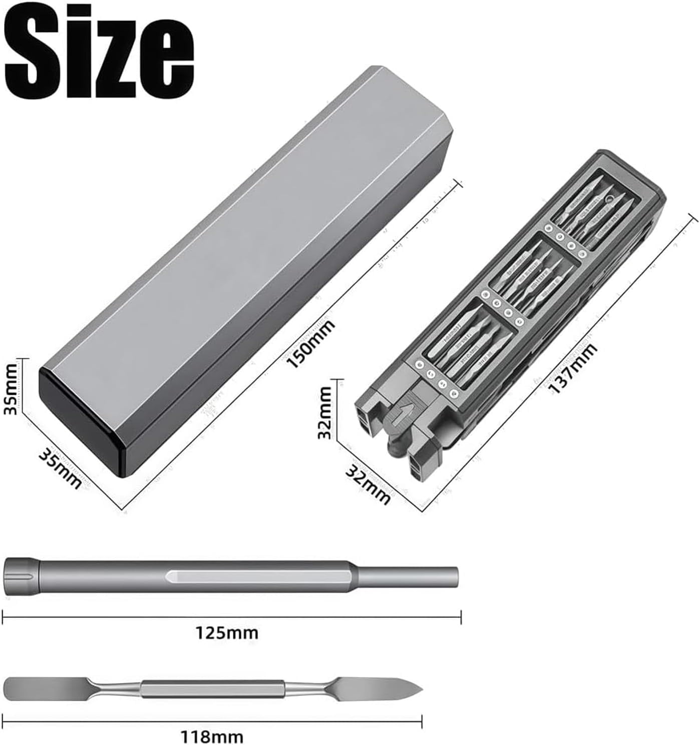 44 in 1 Precision Screwdriver Set with Case, 2026 New Max 3.7v Mini Electric Screwdriver, Magnetic Tips, Insane Torque & Effortless Swaps, For Electronics, Eyeglasses, Laptops & More (2*a-set)