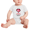 thumbnail image 2 of Half Danish Is Better Than None Cute Baby Bodysuits Newborn Clothes (White, 18-24 Months), 2 of 5