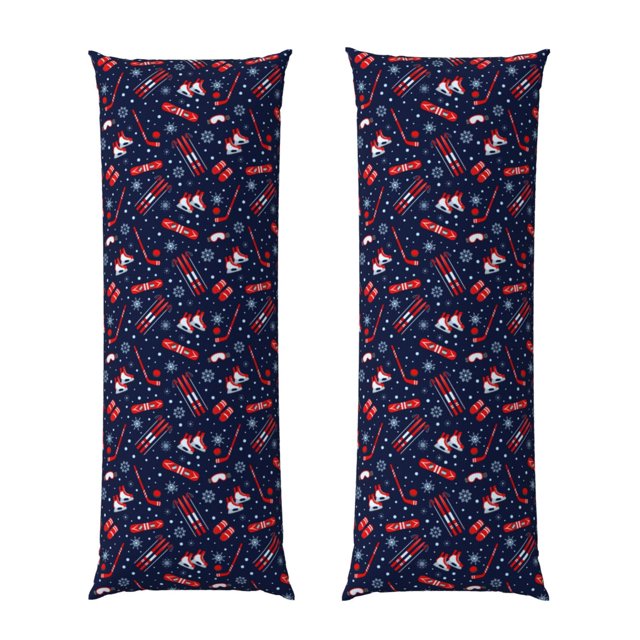 Fotbe Winter Sports Fun Pattern Funda para Almohada Corporal con Diseño, Funda de Microfibra Ultrasuave de 20x54 Pulgadas, Ropa de Cama Elegante