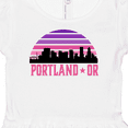thumbnail image 4 of Inktastic Portland Oregon Retro Sunset Skyline Girls Baby Dress, 4 of 5