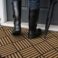 thumbnail image 4 of MeyJey Indoor Doormat 24"x36", Non Slip Door Mats for Inside Washable, Front Door Entry Rug for Entryway Indoor, Dirt Trapper Absorbent Welcome Floor Mats for Home Indoor, Black/Brown, 4 of 10