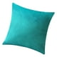 thumbnail image 2 of Funda de almohada cuadrada de terciopelo con forma de almohada, funda de almohada decorativa para sofá de color sólido, azul lago Vogacara HA003042-02, 2 of 6