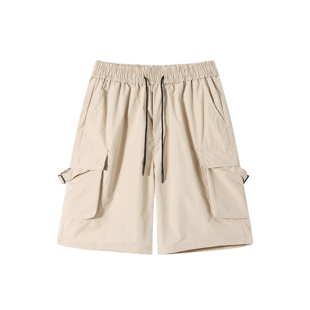 Pantalones Cortos Deportivos de los Hombres con Cordón de Bolsillo Cintura Elástica, Ligero Y Cómodo Pantalones Cortos de los Hombres Casual