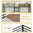 thumbnail image 6 of Bellemave Metal Triple Twin over Twin over Twin Bunk Bed with Ladder and Storage Shelves, Black, 6 of 11