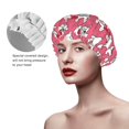 thumbnail image 4 of Kdxio French Bulldog Print Shower Cap for Women,Elastic and Reusable,Double Waterproof Layers Bathing Hat, 4 of 9
