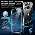 thumbnail image 3 of Entronix Heavy Duty Clear Case for Apple iPhone 16 Clear Case, [Yellow Resistant] Hard Back Transparent Cover Soft Silicone, Shockproof Dropproof Slim Clear Case for Apple iPhone 16, 3 of 5