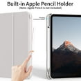 thumbnail image 5 of Kenke Case iPad (A16) 11th Generation 11 inch 2025, iPad 10th Generation 10.9 Inch 2022 with Pencil Holder, Soft TPU Back Smart Trifold Stand Case [Support Touch ID and Auto Wake/Sleep], Grey, 5 of 9