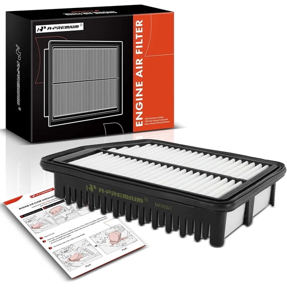 A-Premium Engine Air Filter Compatible with Hyundai Elantra, Elantra GT, Tucson & Kia Forte, Forte5, Sportage, 2011-2018, 1.8L 2.0L, Rigid Panel, Replace# 28113-3X000
