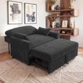 thumbnail image 6 of Marrber 51.6" Convertible Pull-Out Sofa Bed Sleeper Loveseat with Backrest, suitable for small spaces, chenille dark gray, 6 of 7
