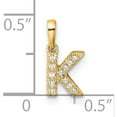 thumbnail image 4 of 14K Yellow Gold Diamond Letter K Initial With Bail Pendant(Length 12.5) - Jbsp, 4 of 5