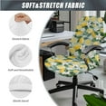 thumbnail image 3 of FKELYI 3 Pcs Set Office Chair Slipcover with Armrest Covers Retro Floral Lemon Print Removable Swivel Boss Armchair Cover Gaming Chair Protector Decor, Large, 3 of 6