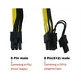 thumbnail image 2 of MesaSe 5 Pack PCIe 8 Pin Female to Dual 8 Pin (6+2) Male PCI Express Adapter Power Cable PCIE Y - Splitter Extension Cable 7.87 Inches, 2 of 5