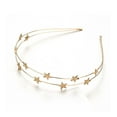 thumbnail image 5 of UJNDER GlamourGal Double Layer Star Headband Elegant Metal Hair Accessory for Everyday Use Headbands for Women Gold, 5 of 9