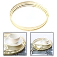 thumbnail image 3 of Decorative Tray, Gold Mirror Tray for Jewelry, Jewelry Tray Organizer Makeup Tray for Vanity, Dresser - 25cm, 3 of 9