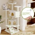 thumbnail image 3 of Cat Tree Tower Simple Deluxe de 54 pulgadas con hamaca y juguete, color beige, 3 of 4