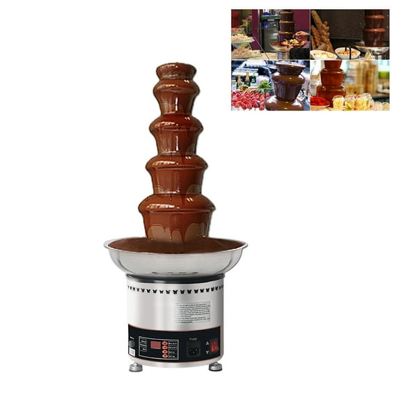 INTSUPERMAI Electric 5 Layers Chocolate Waterfall Fountain Machine Chocolate Dispenser