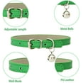 thumbnail image 2 of 8 collares de cuero hechos a mano para gatos con cascabeles y hebillas de metal pulido resistentes y ajustables, aptos para gatos, 8 colores, cambio diario, 2 of 5