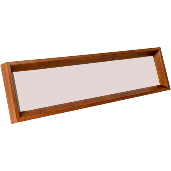 Wooden Painting Frame, Wood Art Frame, Wall Mount Or Tabletop Rectangular Picture Frame Panoramic Frame For Dining Room, Walnut Color, 14cmx42cm,Wood Color,14cmx42cm