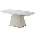 thumbnail image 3 of 71" Dining Table Made From Sintered Stone And 6 Chairs, White, To Stains High Temperatures With Stain- Build Quality, Temperature Quality Feature, 3 of 6