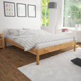 thumbnail image 1 of vidaXL Bed Frame Solid Oak Wood 152x203 cm, 1 of 5
