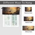 thumbnail image 6 of Forest Deer Printed Window Curtains Valances for Kitchen Fall Hunting Theme Elk Wild Animal Country Rustic Farmhouse Privacy Decorative Rod Pocket Short Window Valance Curtains 54 by 18 in, 2 Panel, 6 of 6