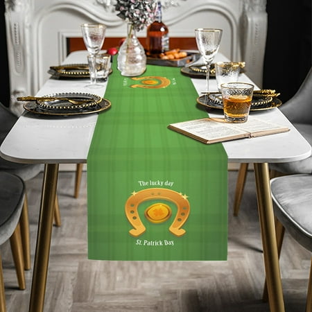 

Table Runner Tablecloth St. Patrick s Day Print 13 X 70 Inch For St. Patrick s Day Table Decorations