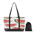 thumbnail image 7 of FORMRS Canvas Laptop Tote Bag for Women with 15.6" Computer Compartments Shoulder Handbag, Cute Watermelon, 7 of 7