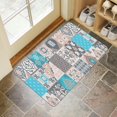 thumbnail image 4 of Bohemian Retro Geometric Design (3) Door Mat Welcome Door Mat for Front Door, Home Entrance, Yard, Floor, Patio, Non Slip Spring Summer Welcome Mat Indoor Outdoor Doormat 30"*17", 4 of 6