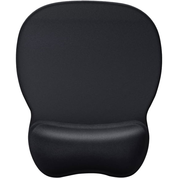 MaxGear Ergonomic Gel Mouse Pad with Wrist Rest, Non-Slip PU Base, Smooth Lycra Surface for Wrist Support & Pain Relief, 9.4 x 8.1 in, Black