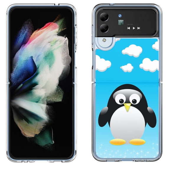 Shockproof Bumper Phone Case for Samsung Galaxy Z Flip 4 5G, by OneToughShield  - Penguin