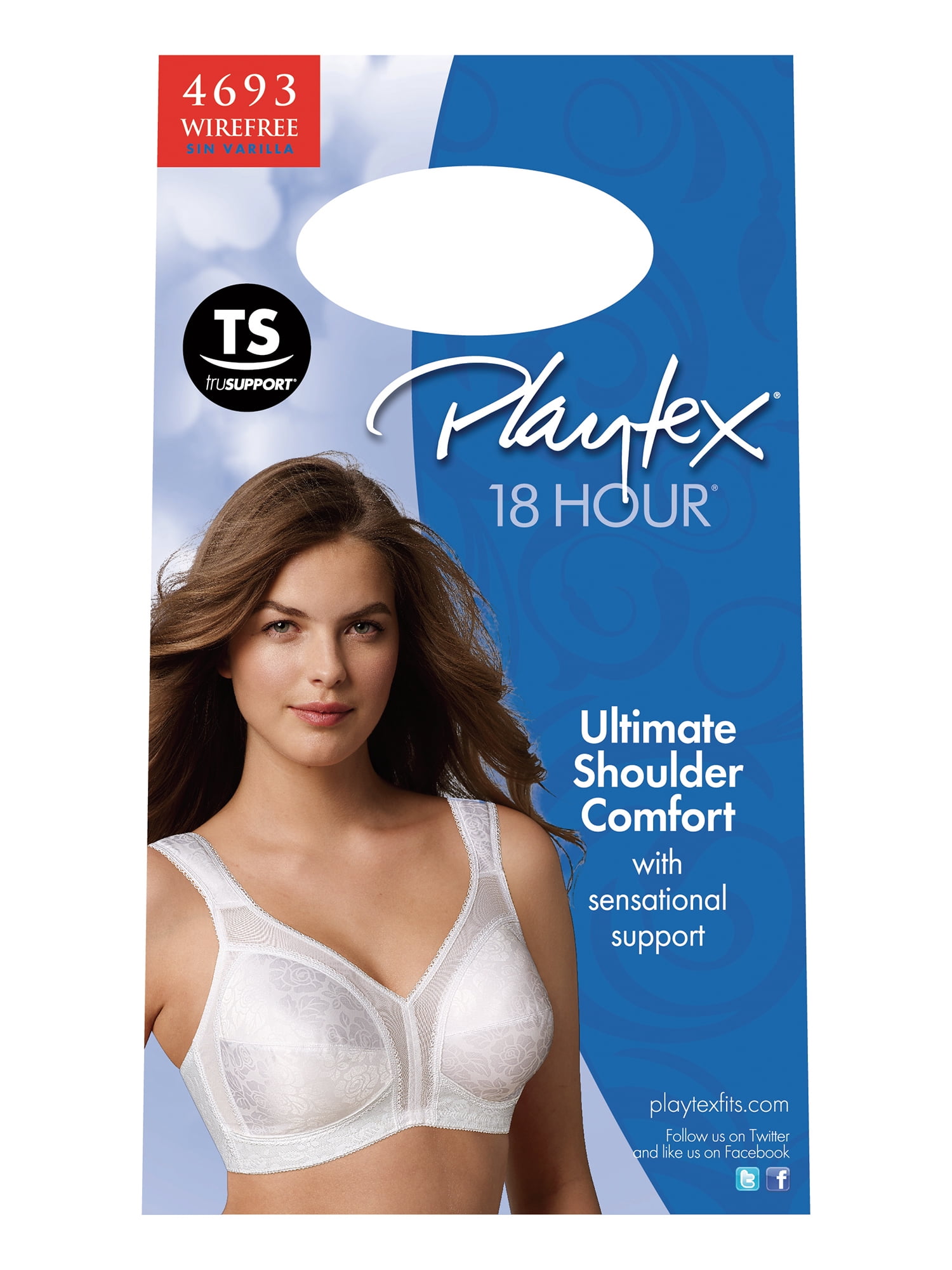 Playtex Women's Plus Size Playtex® 18 Hour Ultimate Shoulder Comfort  Wireless Bra 4693 