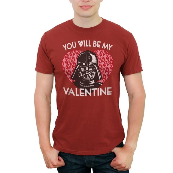 Men's Star Wars Valentine Darth Vader Invitation Graphic Tee Red 3X Large