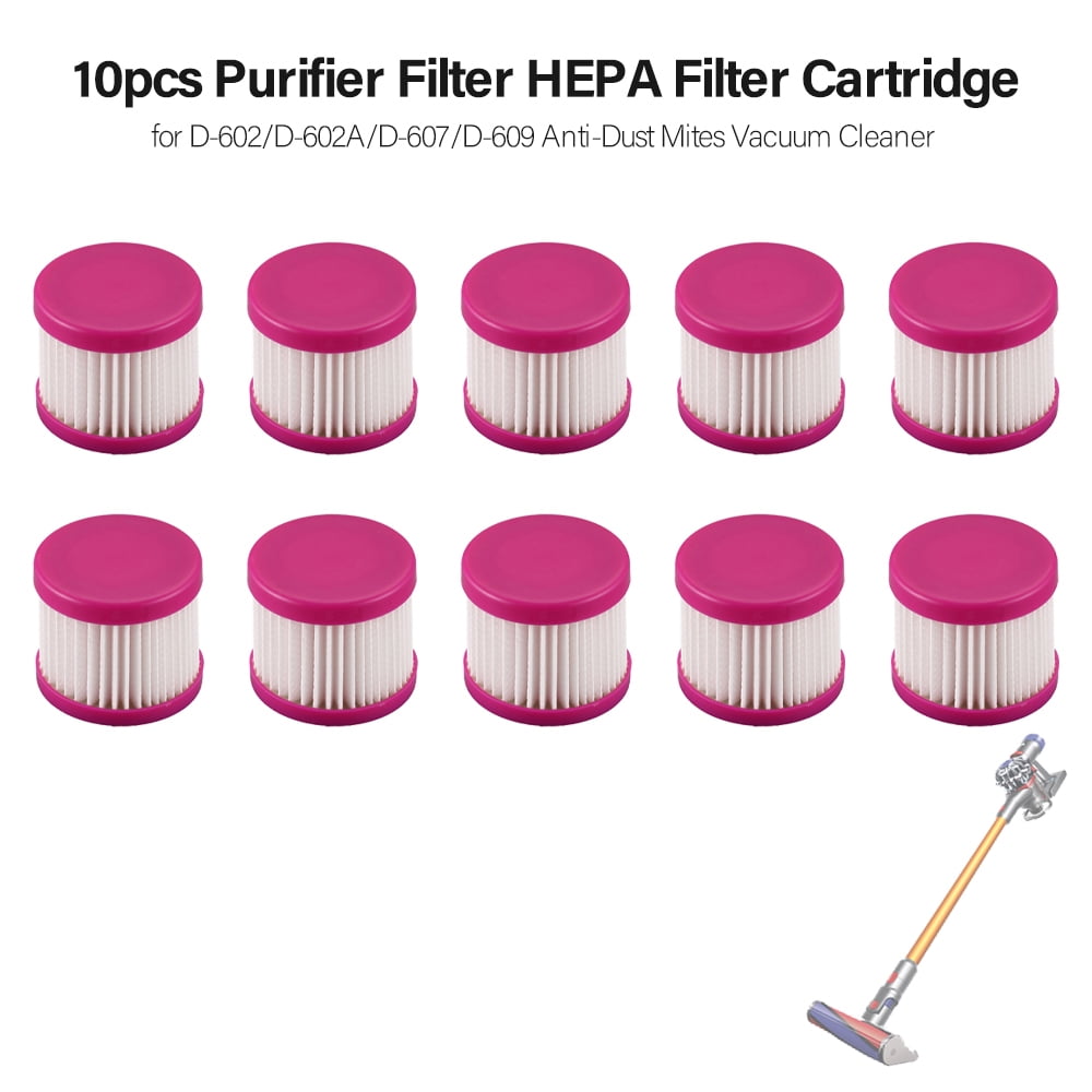 10pcs Purifier Filter HEPA Filter Cartridge for D602/D602A/D607/D609 AntiDust Mites Vacuum