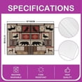 thumbnail image 3 of Cabin Bear Table Place Mats Wolf Printed Washable Fabric Decoration Table Mats Placemat for Children Farmhouse Duck Theme Placemats Bohemian Geometry Table Mats for Kitchen 18"x12" 4Pcs, 3 of 4