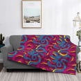 thumbnail image 2 of Naloa Colorful Snake Flannel Blankets - Thick and Warm Blanket for Winter, Soft Fuzzy Plush King Blanket for All Seasons40"x30", 2 of 6